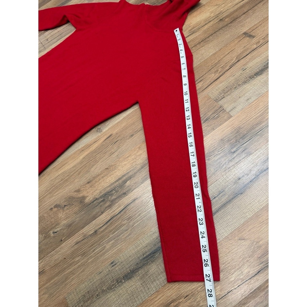 Boston Proper 100% Cashmere Red Turtleneck Midi Dress NWOT Size M - Picture 9 of 9